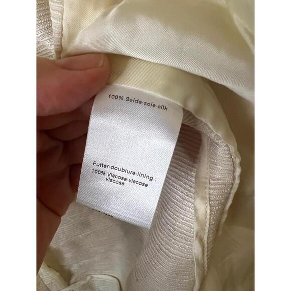 AKRIS Punto Light Beige 2-Button Notched Lapel Blazer Jacket US 10 - Picture 7 of 9